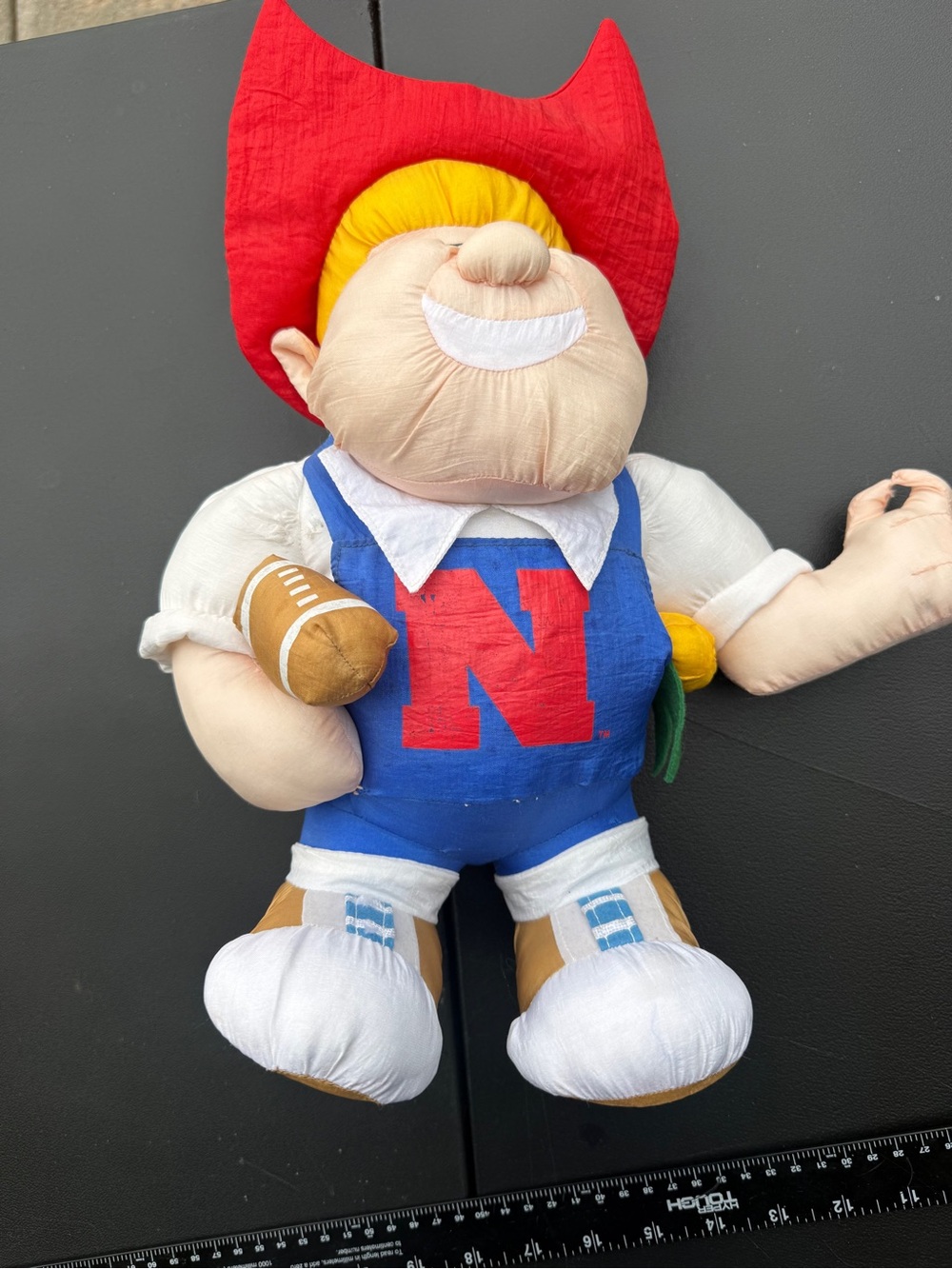Vintage Nebraska Cornhuskers 12" Herbie Husker Nylon Plush National Champions 94